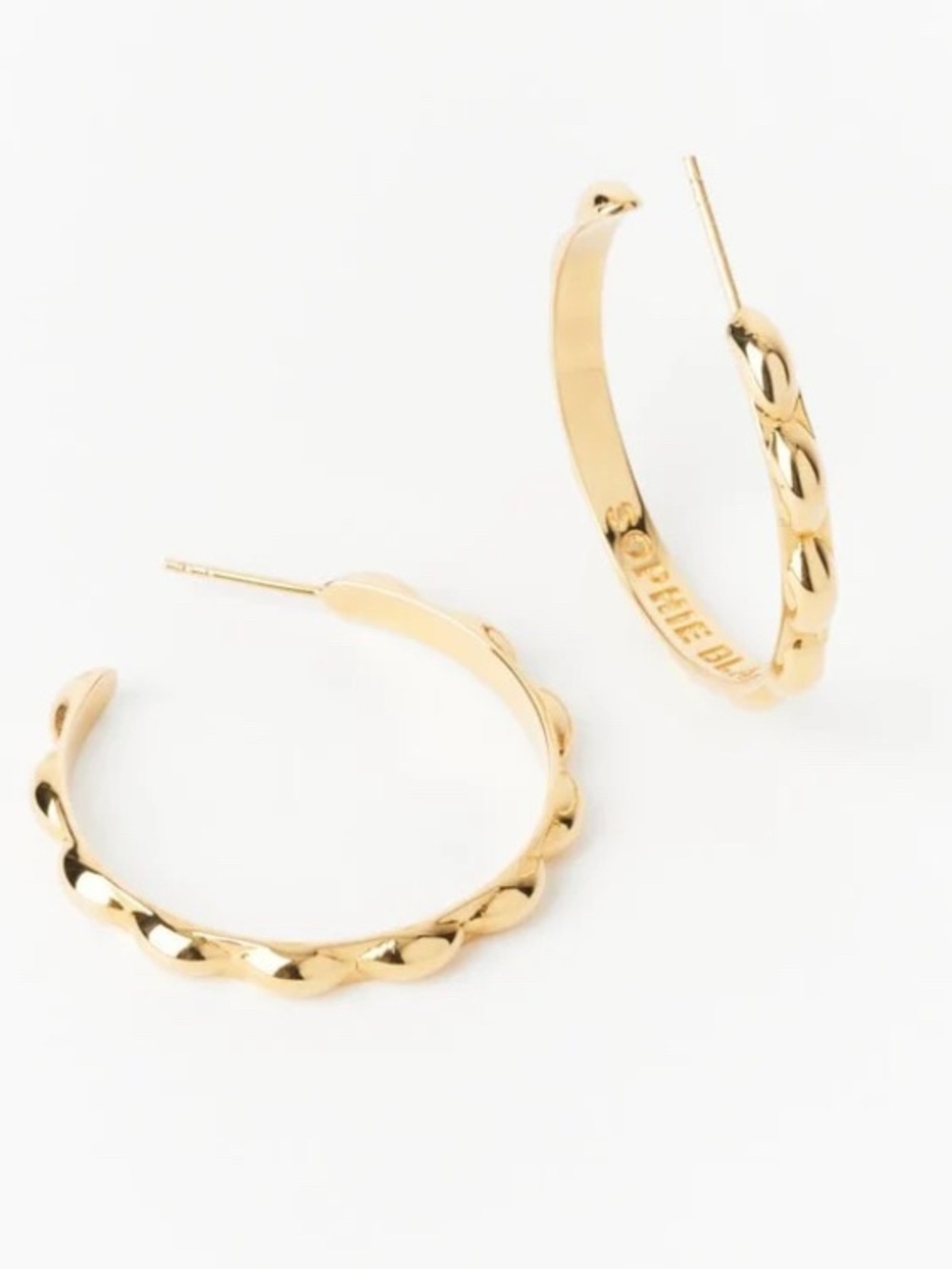 Sophie Blake 925 sterling silver Selena Hoops - Golden (Large) New with Box